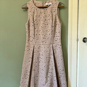 Reiss Dusty Rose Lasercut Applique Dress